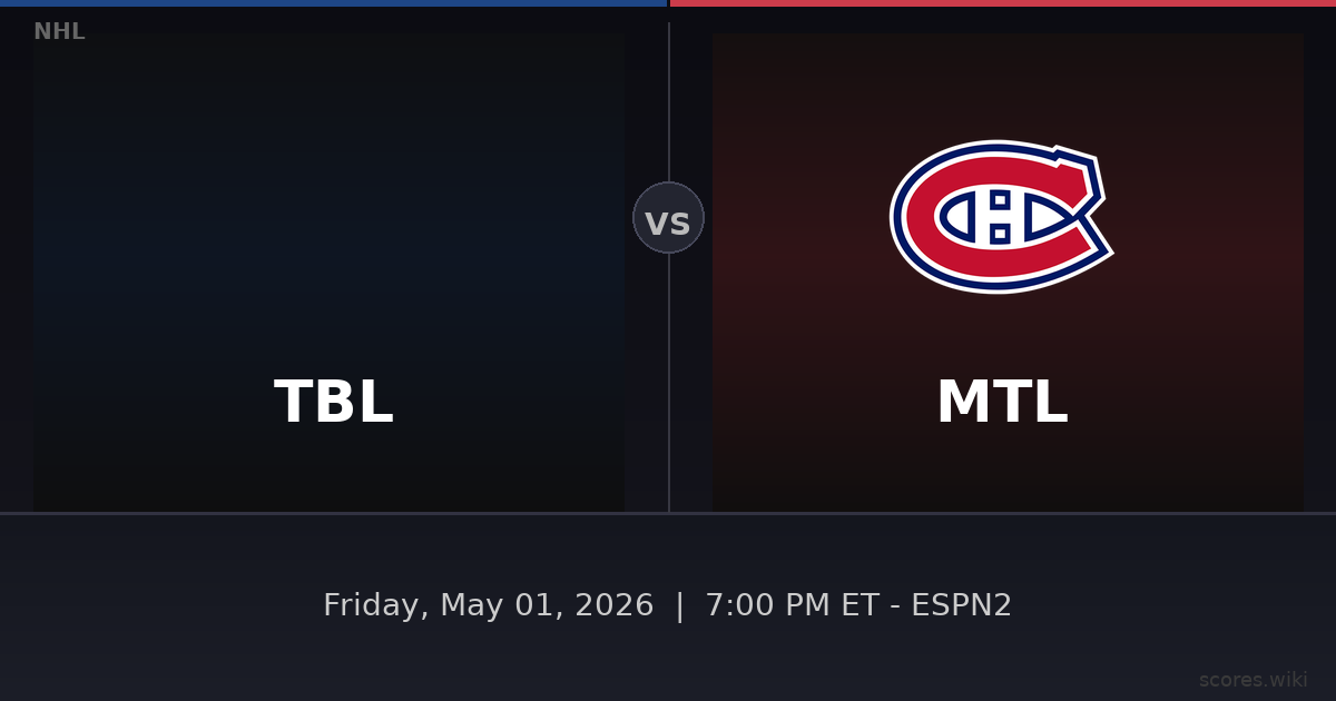 Tampa Bay Lightning vs Montréal Canadiens
