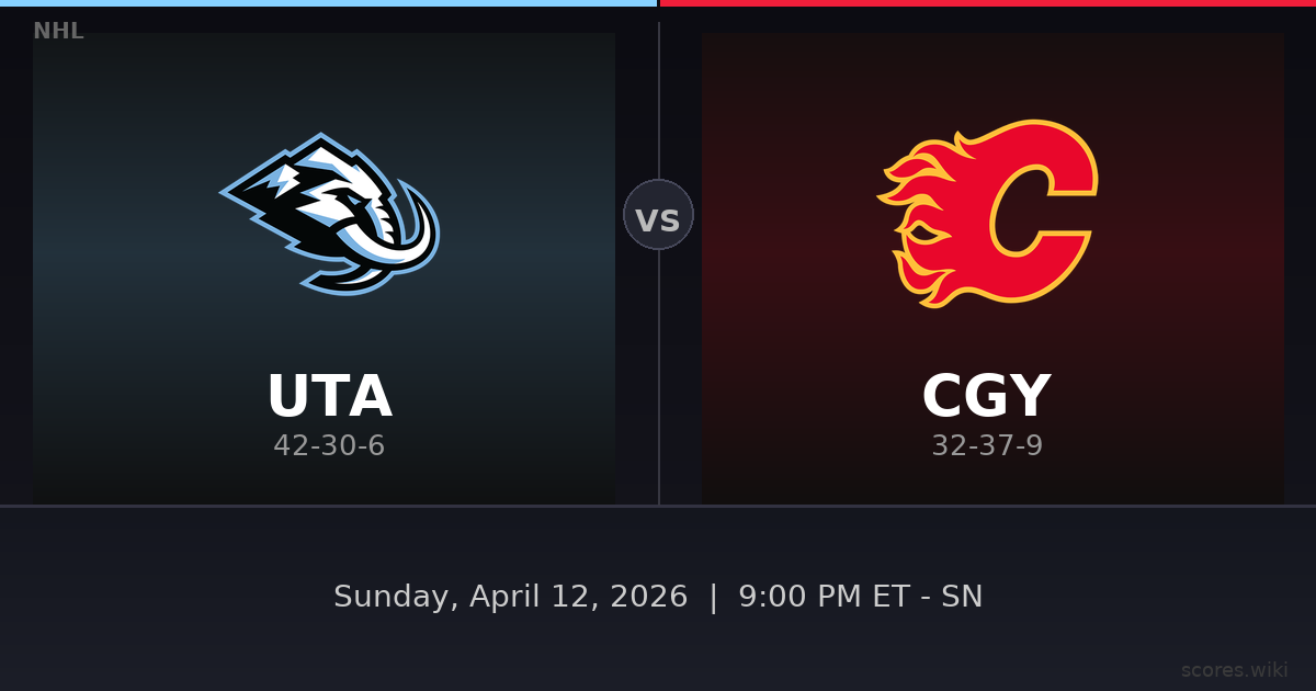 Utah Mammoth vs Calgary Flames