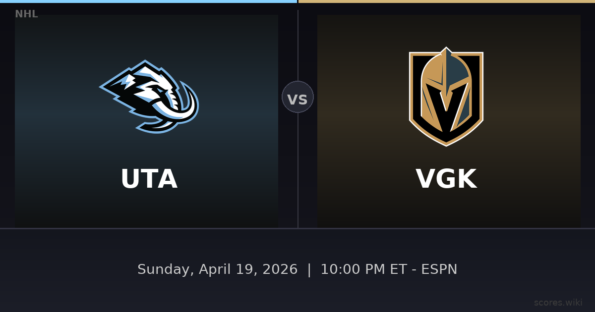 Utah Mammoth vs Vegas Golden Knights
