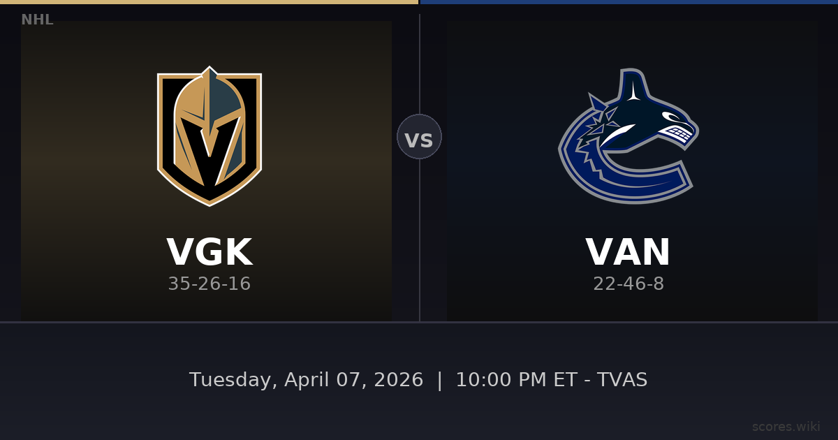 Vegas Golden Knights vs Vancouver Canucks