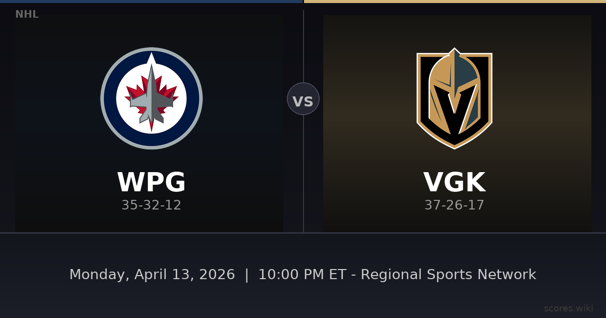 Winnipeg Jets vs Vegas Golden Knights