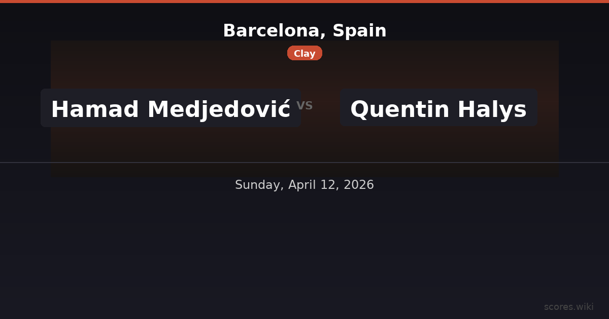 Barcelona, Spain - Hamad Medjedović vs Quentin Halys
