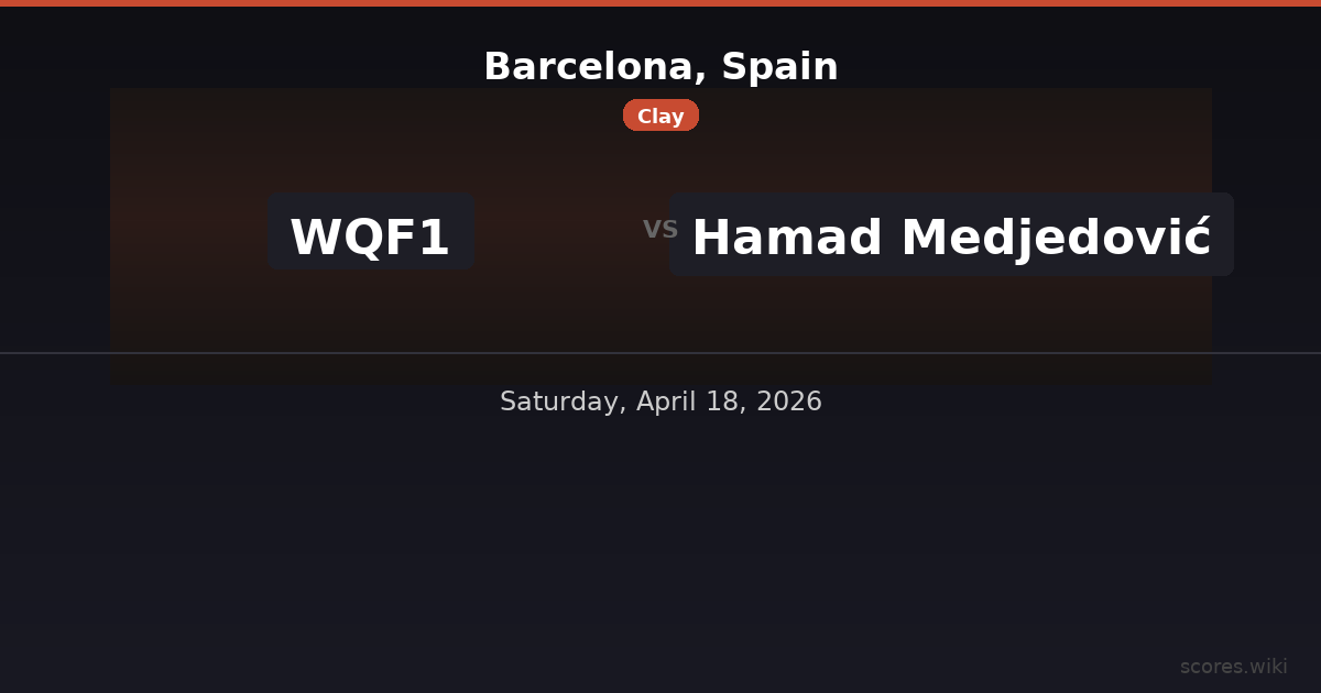 Barcelona, Spain - WQF1 vs Hamad Medjedović