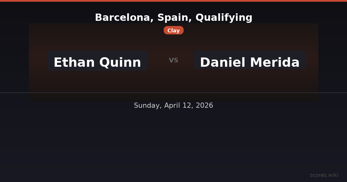 Barcelona, Spain, Qualifying - Ethan Quinn vs Daniel Merida