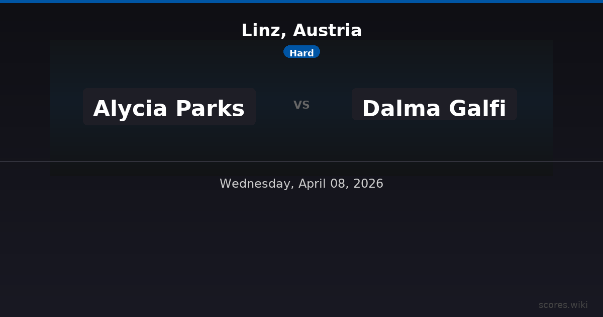 Linz, Austria - Alycia Parks vs Dalma Galfi
