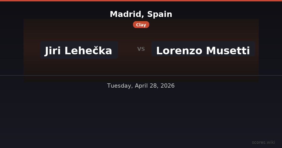 Madrid, Spain - Jiri Lehečka vs Lorenzo Musetti