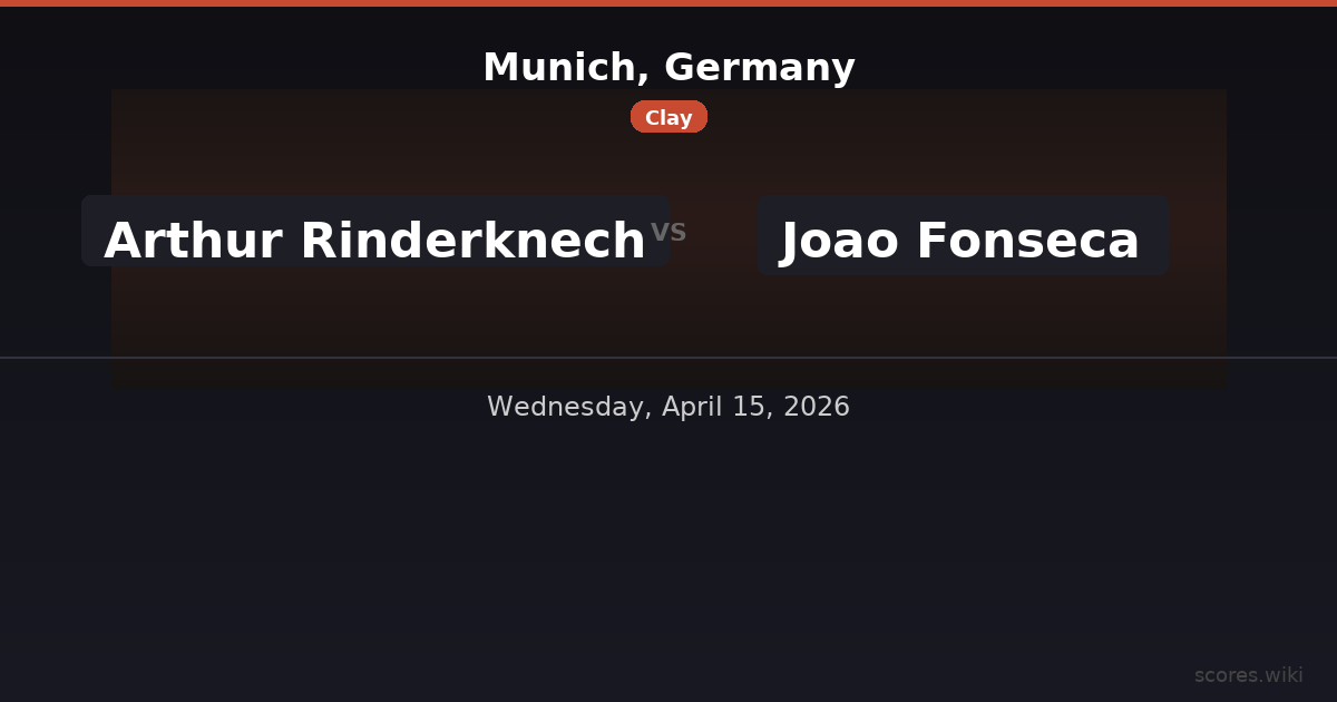 Munich, Germany - Arthur Rinderknech vs Joao Fonseca
