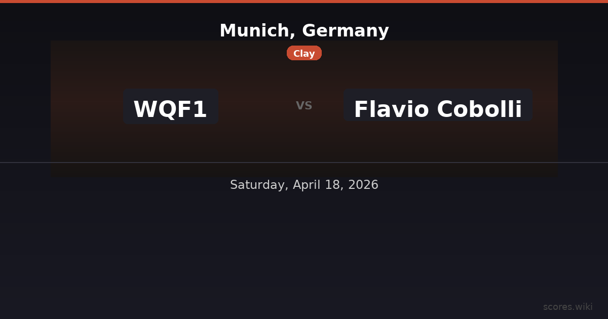 Munich, Germany - WQF1 vs Flavio Cobolli