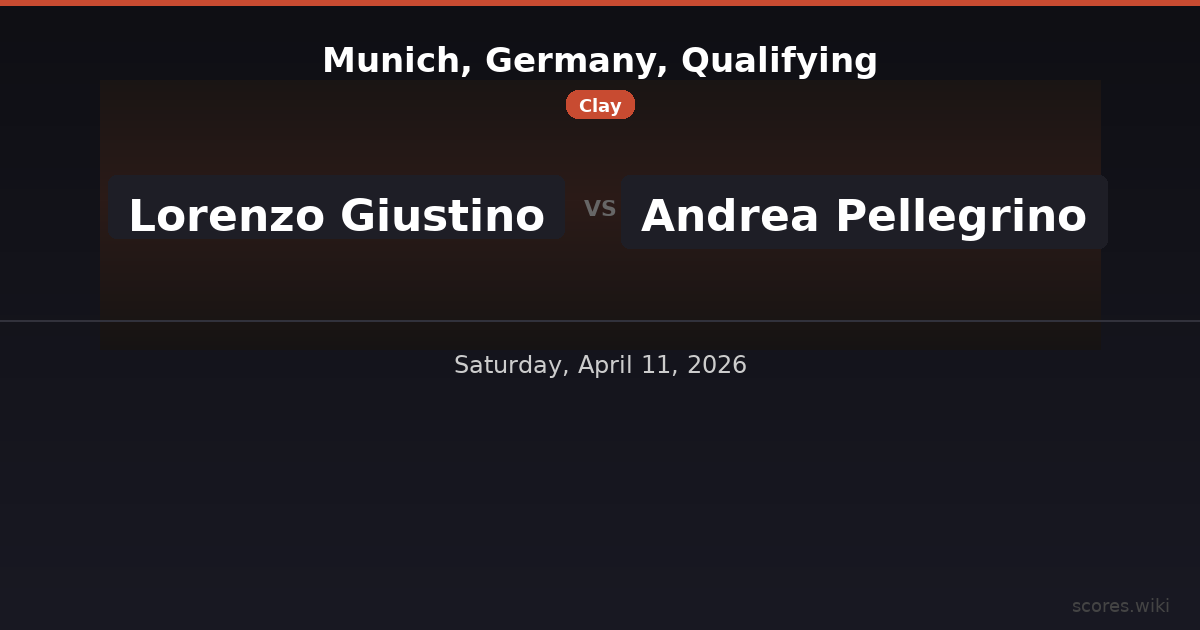 Munich, Germany, Qualifying - Lorenzo Giustino vs Andrea Pellegrino
