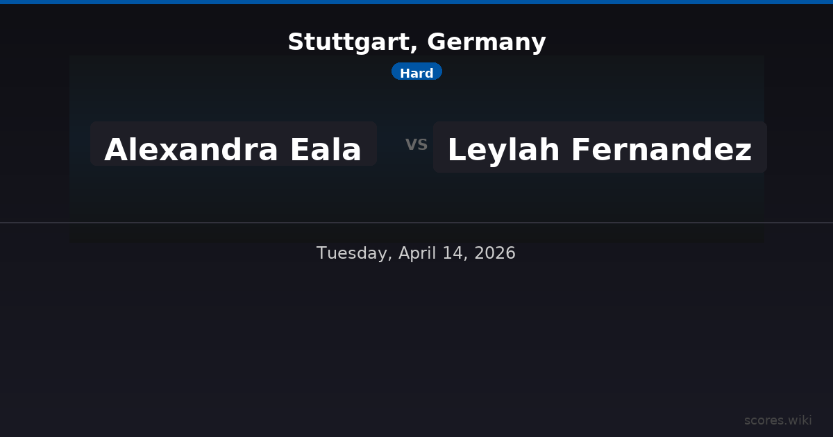 Stuttgart, Germany - Alexandra Eala vs Leylah Fernandez