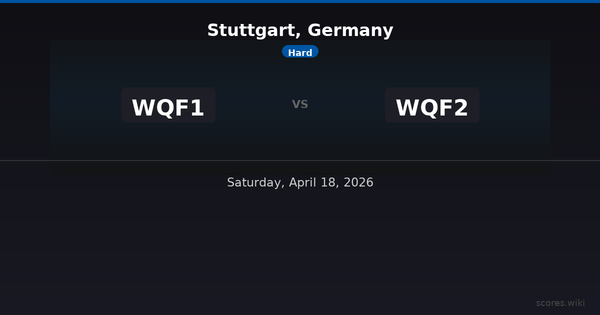 Stuttgart, Germany - WQF1 vs WQF2